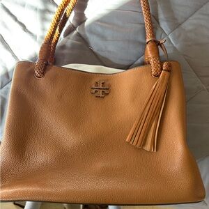 Tory Burch Brown Leather Shoulder Bag